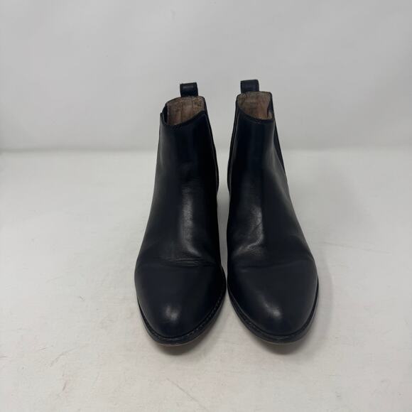 Madewell The Carina Boot Black Leather Chelsea Ankle Boots Pull-On Size 7.5 - Picture 5 of 14